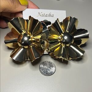 Natasha Gold Flower Earrings
